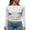 White, variant on Gupgi Women Long Sleeve Slim Crop Tops Spring Crew Neck Bow Print Short T-Shirt