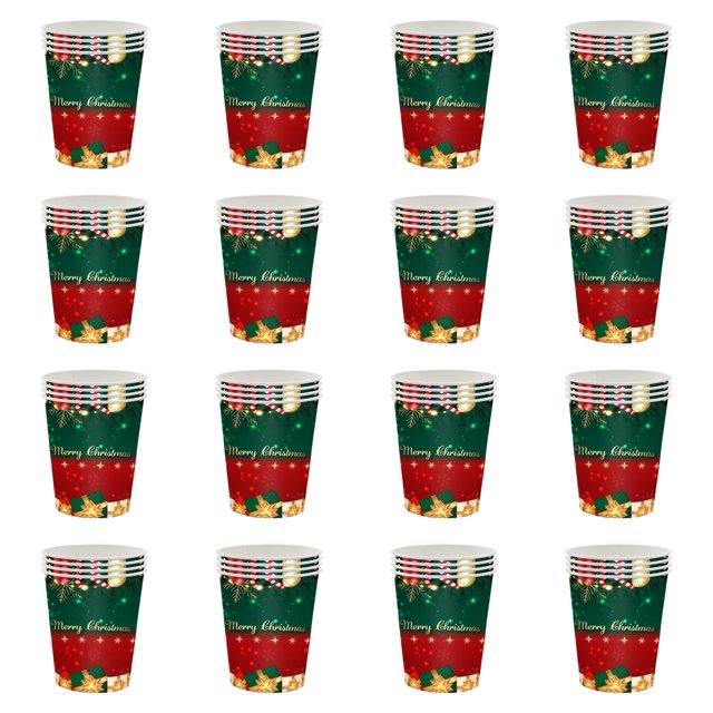 EGNMCR Serviette de Table Jetable de Noël Décoration en Papier Fournitures de Fête Vaisselle Jetable