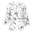 thumbnail image 5 of Hauts d'Été pour Femmes 2023 Mode pour Femmes Manches Trois Quarts Rétro Col Rond Imprimé de Pâques Hauts Amples Blouse Bohème T-Shirt Grande Taille pour Femmes, 5 of 5