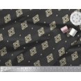 thumbnail image 2 of Soimoi Poly Georgette Fabric Filigree Damask Print Fabric by Yard 52 Inch Wide, 2 of 3