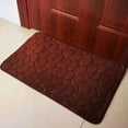 thumbnail image 4 of Iumwxz area rug 1pc Foam Bath Rug Embossed Bathroom Mat Water Absorbent And Washable Bath Rugs Non-Slip Thick Soft And Comfortable Carpet For Show mat carpet rugs for living room Coffee polyester, 4 of 4