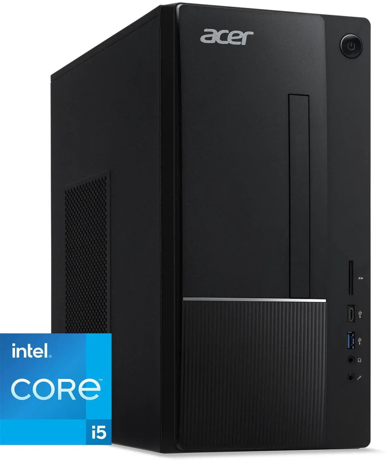 Acer Aspire Desktop Computer Intel Core i5-14400, Intel UHD Graphics 730, 8GB DDR5, 512 GB PCIe SSD, Windows 11 Home 64-bit - TC-1775-UR11