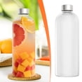 thumbnail image 2 of Bouteille à Boire en Verre 500 ml Bouteille d'Eau en Verre avec Couvercle en Acier Inoxydable Étanche Réutilisable Bouteille en Verre pour Eau Jus Boisson Portable Bouteille Écologique Dimensions Non Fournies Poids, 2 of 9