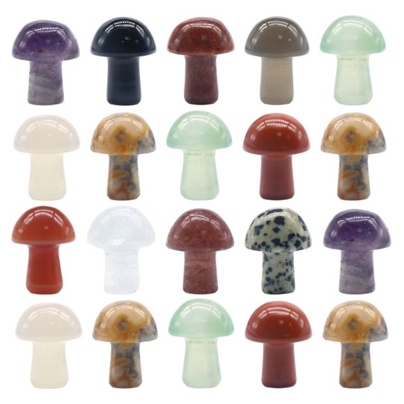 Shisuyan 20pcs Decorative Mushroom Decors Flowerpot Mushroom Decors Home Garden Decors