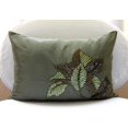 thumbnail image 3 of The HomeCentric 12x24 Pillow Cover Green, Decorative Pillow Covers 12x24 inch (30x60 cm) Green, Silk Rectangular Pillow Covers, Handmade Pillow Covers - All About Leaves, 3 of 3