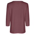 thumbnail image 5 of Yuyuzo Womens 3/4 Sleeve Tops Basic Button Crew Neck Solid Color Loose Fitted Tunics Tee Blouses, 5 of 5