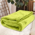 thumbnail image 1 of Flannel Blanket, Super Soft Warm Solid Fleece Blanket Throw Rug Sofa Bedding, 70x100cm Comfortable Machine Washable Velvet Conditioning Blanket Picnic Blanket Easy to Clean, 1 of 6
