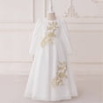 thumbnail image 2 of MKOSPLRT Robe Musulmane Brodée à Fleurs pour Filles Enfants 4-8 Ans à Manches Longues à Paillettes Robe Islamique Modeste de Fête Robe Fluide Formelle de Princesse, 2 of 9