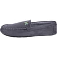 thumbnail image 2 of Roxoni Mens Slippers, Suede Moccasin Slipper with Memory Foam Grey, 2 of 5