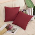 thumbnail image 3 of PiccoCasa 2 Pcs Waterproof Throw Pillow Covers, Decorative Red 45 x 45cm/18" x 18", 3 of 10