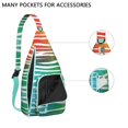 thumbnail image 2 of Rainbow Zebra Print Sling Bag - Colorful Abstract Zebra Stripes Crossbody Backpack for Women & Men, Modern Fashion Shoulder Bag (Cute Cartoon Zebra Pattern, Water-Resistant & Lightweight), 2 of 4