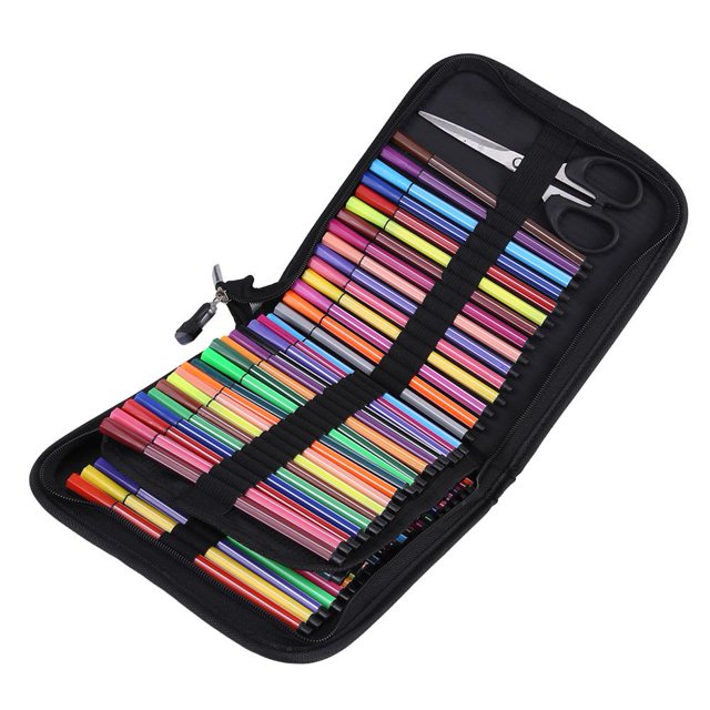 Noref Large Capacity Pencil Case, 72/120 Slots Large Capacity Water Color Pen Case Pencil Pouch Storage Bag, Pencil Bag