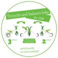 thumbnail image 4 of Chillafish CPBN02LIM Bunzi Childrens Gradual Balance 2 in 1 Tricycle Bike, Lime, 4 of 6