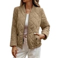 thumbnail image 1 of Manteaux d'Hiver pour Femmes, Veste Matelassée Chaude à Fermeture Éclair à Manches Longues, Coupe Régulière, Couleur Unie, Décontractée pour Femmes, Manteaux d'Hiver pour Femmes, 1 of 7