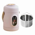 thumbnail image 2 of Mini Portable Electric Cooker Pot 500W Stainless Steel, for Ramen Noodles Rice, Compact Quiet Stew Cooker with Handle, for Dorm Office Travel, 2 of 5