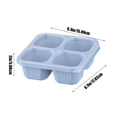 thumbnail image 3 of yulier Snack Containers, 4 Compartment Snack Box Bento Snack Containers, Divided Food Storage Containers, Wheat Straw Meal Prep Lunch Box with Lid for Travel Work Picnic, Blue, 3 of 6