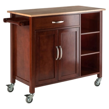 Winsome Mabel Kitchen Cart Walnut/Natural - 94843