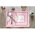 thumbnail image 2 of Vargottam Placemats- Placemat For Dining Table, Set Of 4- Printed & Reversible CottonNapkin-IndoorPlacematsFor Home & Kitchen Dining Table- Asian Block (Light Pink), 2 of 5