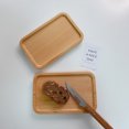 thumbnail image 4 of 2Pcs Wooden Tray Solid Wood Serving Tray Bathroom Tray Rectangle Small Platter Tea Tray Coffee Table Tray, 4 of 5