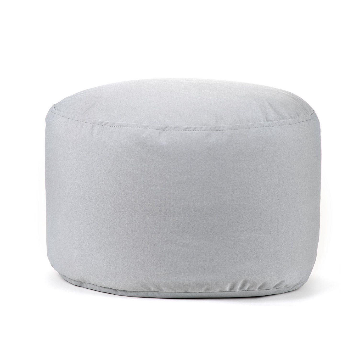 Pouf intérieur/extérieur Gouchee Home Soleil – Pouf argent hydrofuge rembourré de billes de polystyrène, léger et résistant, pour terrasse, balcon ou salon