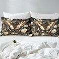 thumbnail image 3 of Erosebridal Housse de Couette Papillon Brun Simple, Ensembles de Literie Faune Chic Taille Simple, Déco de Chambre Fleur Blanche, Réversible 2 Pcs (Sans Couette), 3 of 7