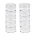 thumbnail image 3 of KLKCMS 4Pcs 5 Stacking Beads Containers Clear Screw Top Jar Nail Art Storage Boxes, 3 of 9