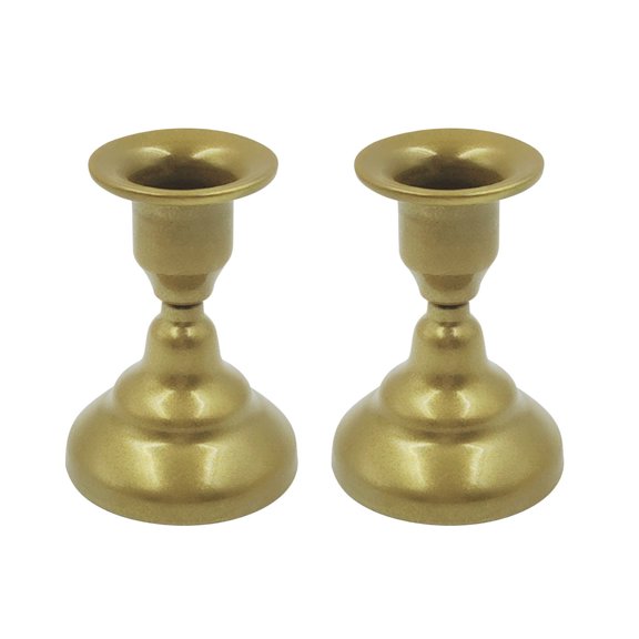 Suncoda Decoration Ornaments, Candle Set (Pack of 2) for Taper Candles and Led Candles, Decorative Candle Holders for Weddings, Dinner Parties, Birthday Parties