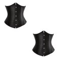 thumbnail image 4 of maskred Femmes Lacets Corset Corset Shapewear et Confortable Noir XXXXL 2Set, 4 of 6