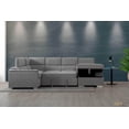 thumbnail image 2 of Urban Cali Bel Air Large Modular Sleeper Sectional Sofa Bed with Storage Chaise, Thora Stone, 2 of 9
