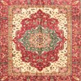 thumbnail image 1 of Ahgly Company Tapis d'Intérieur Carrés Abstraits Persans Rouges, 8 Pieds Carré, 1 of 6