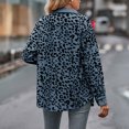 thumbnail image 4 of PEZHADA Womens Shacket Jacket New Leopard Print Button Long Sleeve Jacket Shirt Coat with Pocket Blue, 4 of 6