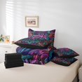 thumbnail image 4 of YST Elephant Comforter Set, African Animal Theme Bedding, King Size 7-Piece, Purple Gradient, 4 of 4