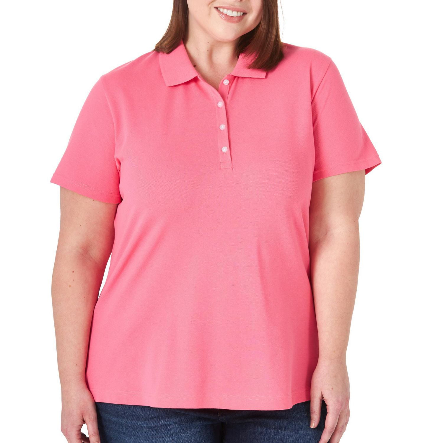 Lee Riders Women's Plus Short Sleeve Knit Polo