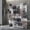 Black Brown, variant on Black and White Shower Curtain, Black White Grey Geometric Shower Curtain Modern Abstract Bathroom Curtains for Contemporary Bathtub Decor Waterproof Machine Washable Fabric with 12 Hooks
