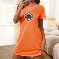 thumbnail image 2 of Birdeem Chemises de Nuit pour Femmes Chemise de Nuit Courte Surdimensionnée pour Femmes Robe Imprimée à Col Rond et Manches Courtes, 2 of 12