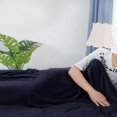 thumbnail image 4 of PiccoCasa 1 Pcs Home Warm Soft Microplush Fleece Solid Throw Blanket Navy Blue 70" x 78", 4 of 10