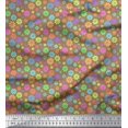thumbnail image 1 of Soimoi Rayon Fabric Circle & Floral Artistic Print Sewing Fabric Yard 42 Inch Wide, 1 of 1