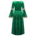 thumbnail image 4 of Robe de Princesse Médiévale pour Filles, Robe Maxi Vintage Renaissance, Robe de Bal, Tenue de Fête, Vert 16, 4 of 6