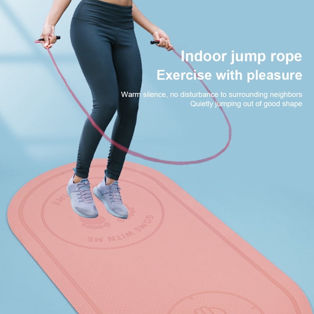 VONKY Jumping Rope Mat Exercise Mats Noise-reduction Waterproof Fitness Sporting Yoga Cushion Accessory Living Room Professional Pink