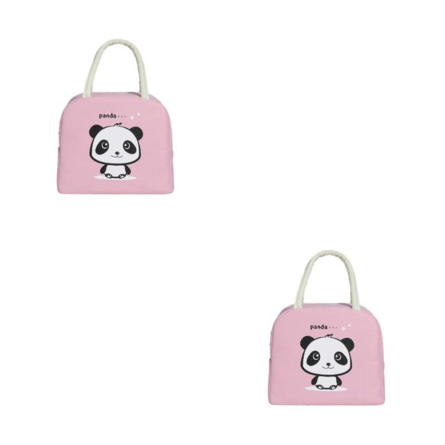 Transemion Stay Organized With Large Capacity For Home Or Office Large Capacity Design Lunch Bags For Women Bag light pink 1 2Set