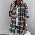 thumbnail image 2 of CEHVOM Mode Femme Manches Longues Ouvert devant Ample Manteau Imprimé Blouse Liquidation, 2 of 5