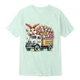 thumbnail image 4 of MIASHUI T-Shirts Graphiques de Pâques pour Garçons Doux Décontractés à Manches Courtes Hauts Colorés pour Enfants Vert Pâle, 3-4 Ans, 4 of 4