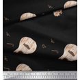 thumbnail image 2 of Soimoi Rayon Crepe Fabric Notes & Guitar Musical Instrument Print Sewing Fabric Yard 46 Inch Wide, 2 of 5