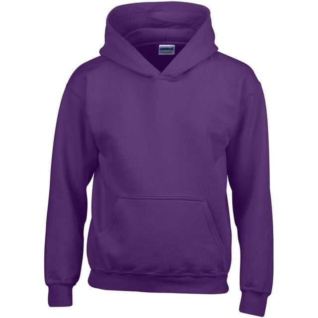 Gildan Chandail à Capuchon pour Enfants en Mélange Épais / Chandail à Capuchon au design Violet Uni. Fabriqué à Partir de 50 % Coton et 50 % polyester avec Tissu en Molleton de Poids Moyen. Comprend une Capuche à Double Couche, des Poignets et un Ourlet Côtelés en Élasthanne, une Poche Kangourou et une Étiquette Amovible. Conçu avec une Technologie Anti-Boulochage et durable MVS air spinning, Ce Chandail à Capuchon à Enfiler Coupe Classique Est Certifié Oeko-Tex Standard 100 et Conforme Sedex.