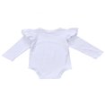 thumbnail image 4 of Baby Girl Long Sleeve Solid Bodysuit Romper Jumpsuit Outfits, 4 of 4