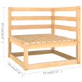 thumbnail image 4 of vidaXL 8 Piece Garden Lounge Set with Anthracite Cushions Solid Wood Pine, 4 of 5