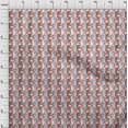 thumbnail image 4 of oneOone Tissu en Coton Rouge Cambrique Géométrique pour Projets de Couture, Imprimés au Mètre, Largeur 42 Pouces, 4 of 5