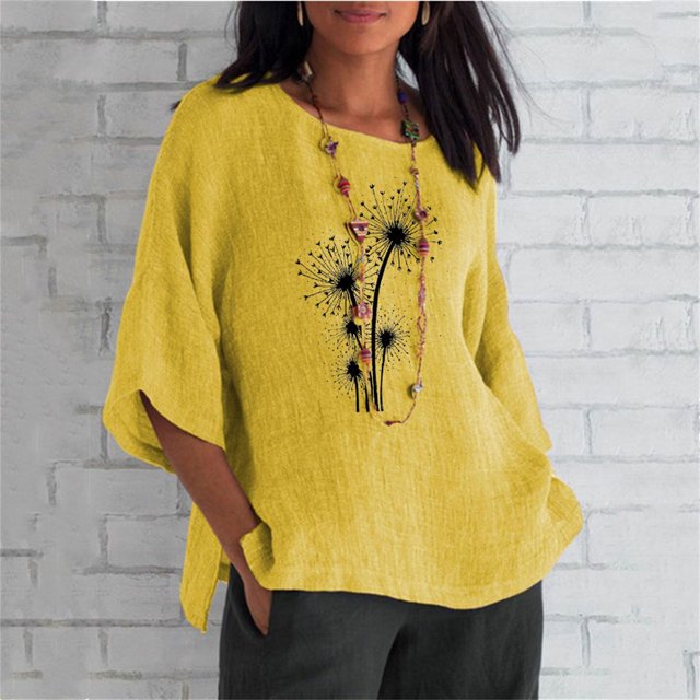 Chandails de Maternité Femme Été Aguichant Imprimé Régulier à Boutons Col Rond Manches Courtes Haut Femme Manches Courtes Hauts Manches 3/4 pour Femme Été en Liquidation