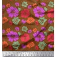 thumbnail image 1 of Soimoi Tissu Cambric en Coton Tissu Floral Artistique Imprimés au Mètre 42 Pouces de Large, 1 of 3