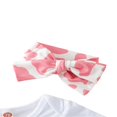 thumbnail image 3 of EIMELI Letter Cow Pattern Short Sleeve Romper  Shorts  Headband, 3 of 6